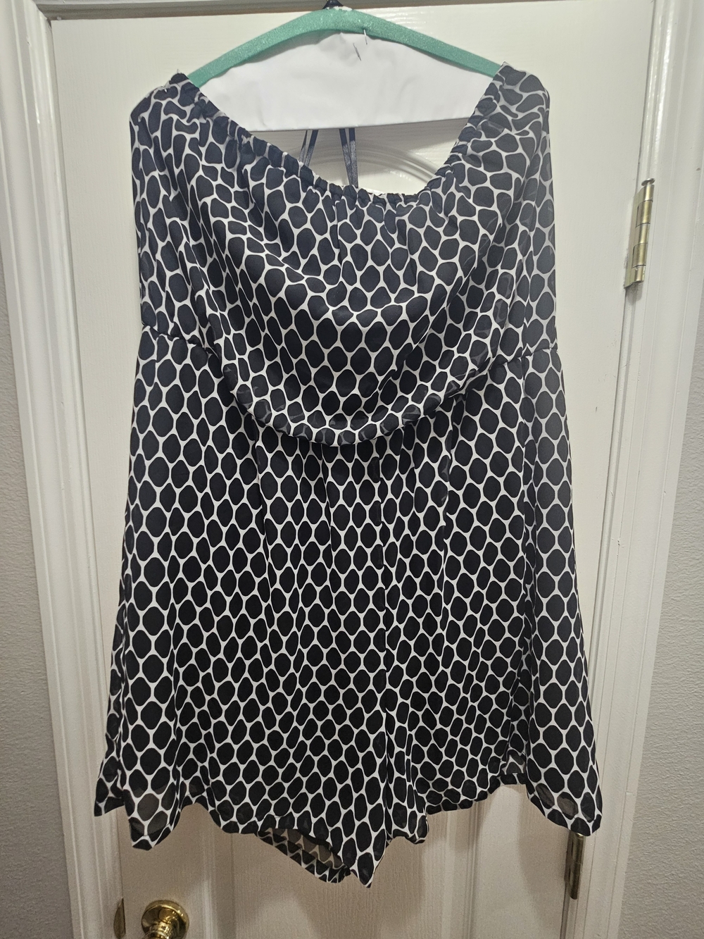 Lane Bryant Black and White Geometric Jumpsuit